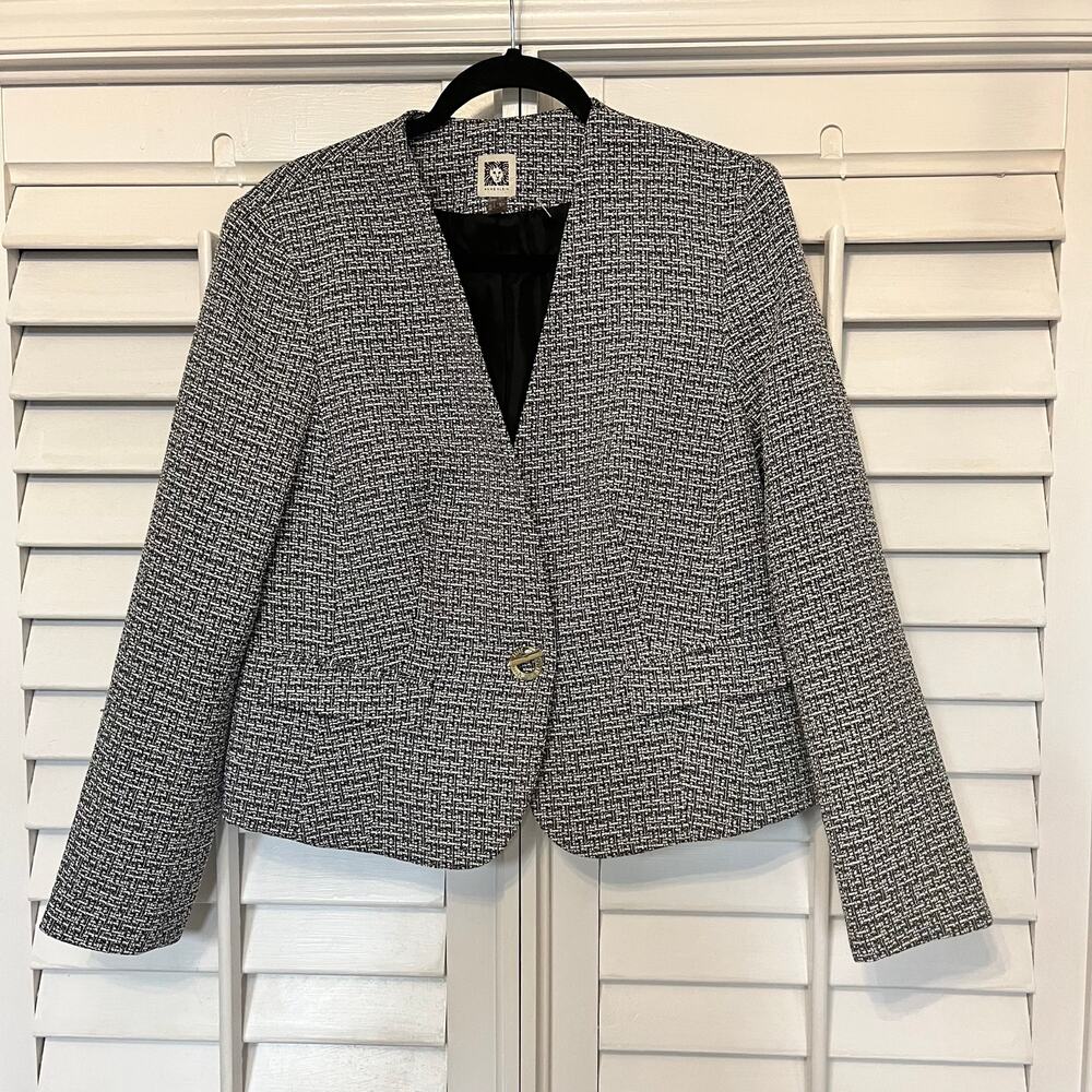Ann Klein Black And White Jacket Size Medium